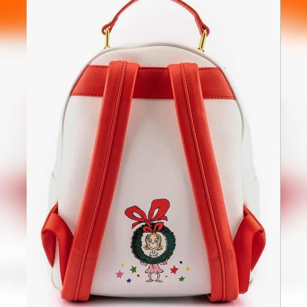 Loungefly Dr. Seuss The Grinch Chimney Thief Adult Womens Double Strap NWT